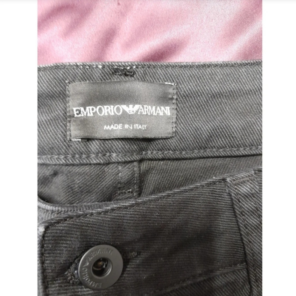 Emporio Armani Black Slim Jeans with Tapered Fit - Picture 4 of 8
